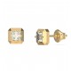 GUESS ΑCE OF DIAMONDS Σκουλαρίκια Τετράγωνα Λευκά κρύσταλλα JUBE06180JWYGT/U
