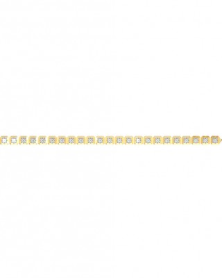 GUESS STEEL ACE OF DIAMONDS Βραχιόλι Χρυσό Λευκά Ζιργκόν JUBB06174JWYGL 