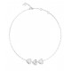 GUESS STEEL BY YOUR SIDE Κολιέ Ασημένιο Με Τρεις Καρδιές JUBN06078JWRHT