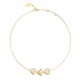 GUESS STEEL BY YOUR SIDE Κολιέ Χρυσό Με Τρεις Καρδιές JUBN06078JWYGT