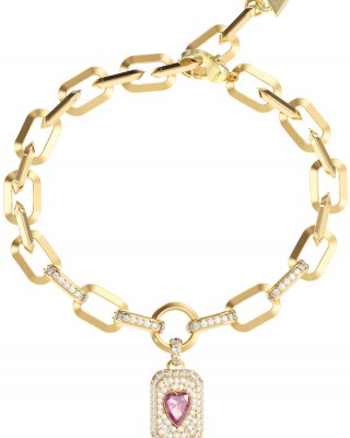 GUESS STEEL CRYSTAL LOVE Βραχιόλι Καρδιά Χρυσό JUBB06348JWYGPKL