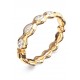 GUESS STEEL ACE OF DIAMONDS Βραχιόλι Χρυσό Λευκά Ζιργκόν JUBB06307JWYGL