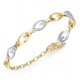 GUESS STEEL G CAMDEN Βραχιόλι Δίχρωμο Ασημί Χρυσό JUBB06343JWYGRHL