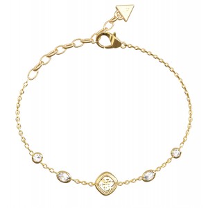 GUESS STEEL JAIPUR SPLENDOR Βραχιόλι Χρυσό Με Πέτρες Και Λογότυπο JUBB06149JWYGL 