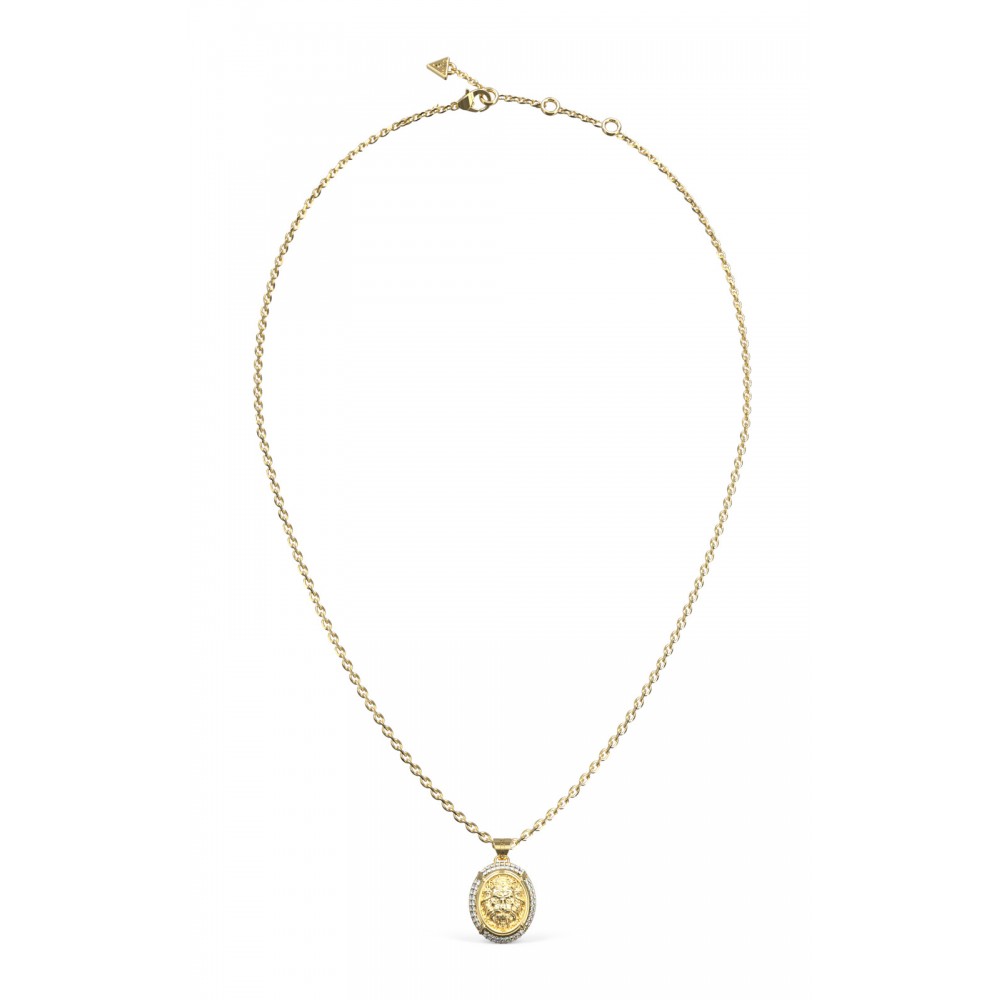GUESS STEEL LIONESS QUEEN Κολιέ Χρυσό Λιοντάρι JUBN06189JWYGT/U