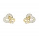 GUESS STEEL LOVE BITES JUBE06054JWYGT/U Σκουλαρίκια Χρυσά Καρδιές JUBE06054JWYGT/U