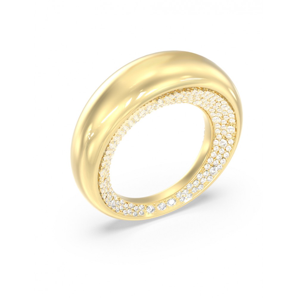 GUESS STEEL MOON DROPS Δαχτυλίδι Χρυσό Με Πέτρες JUBR06250JWYG56