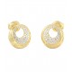 GUESS STEEL MOON DROPS Σκουλαρίκια Χρυσά με Πέτρες JUBE06247JWYGT