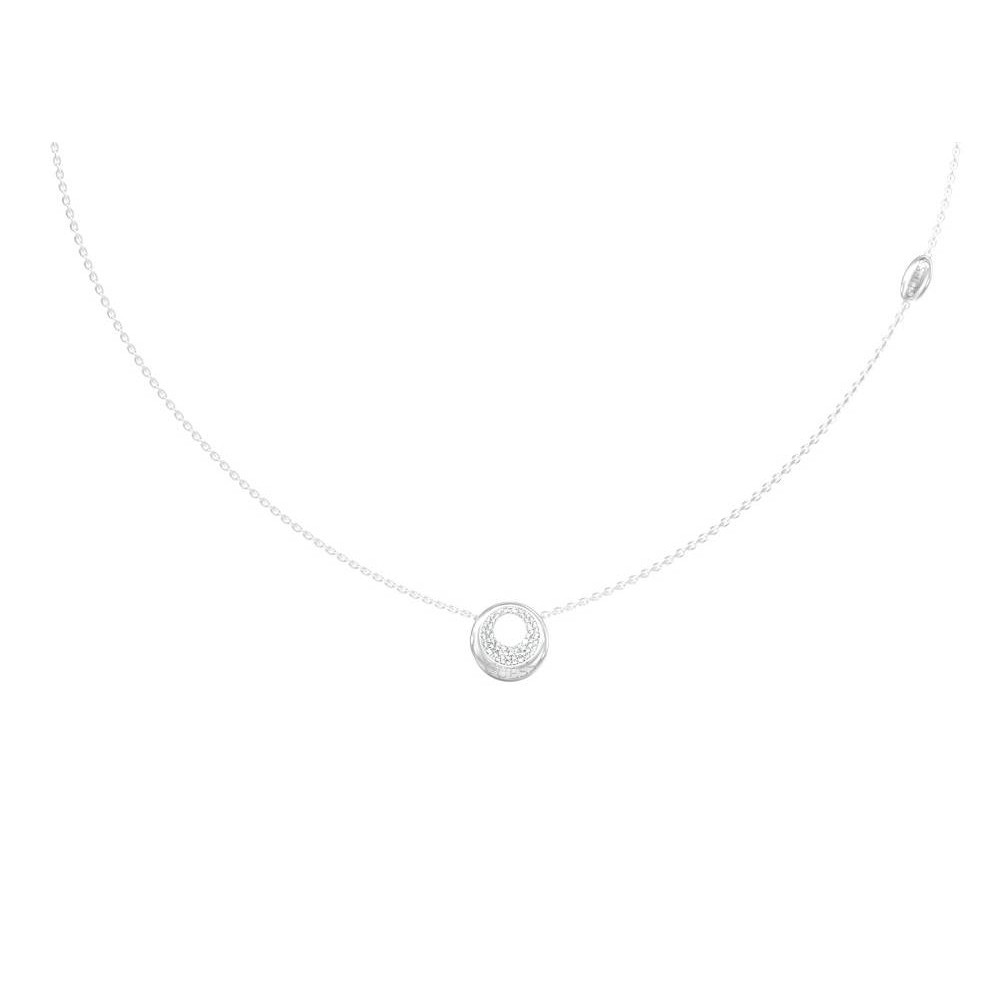 GUESS STEEL MOON DROPS Κολιέ Ασημί JUBN06245JWRHT/U