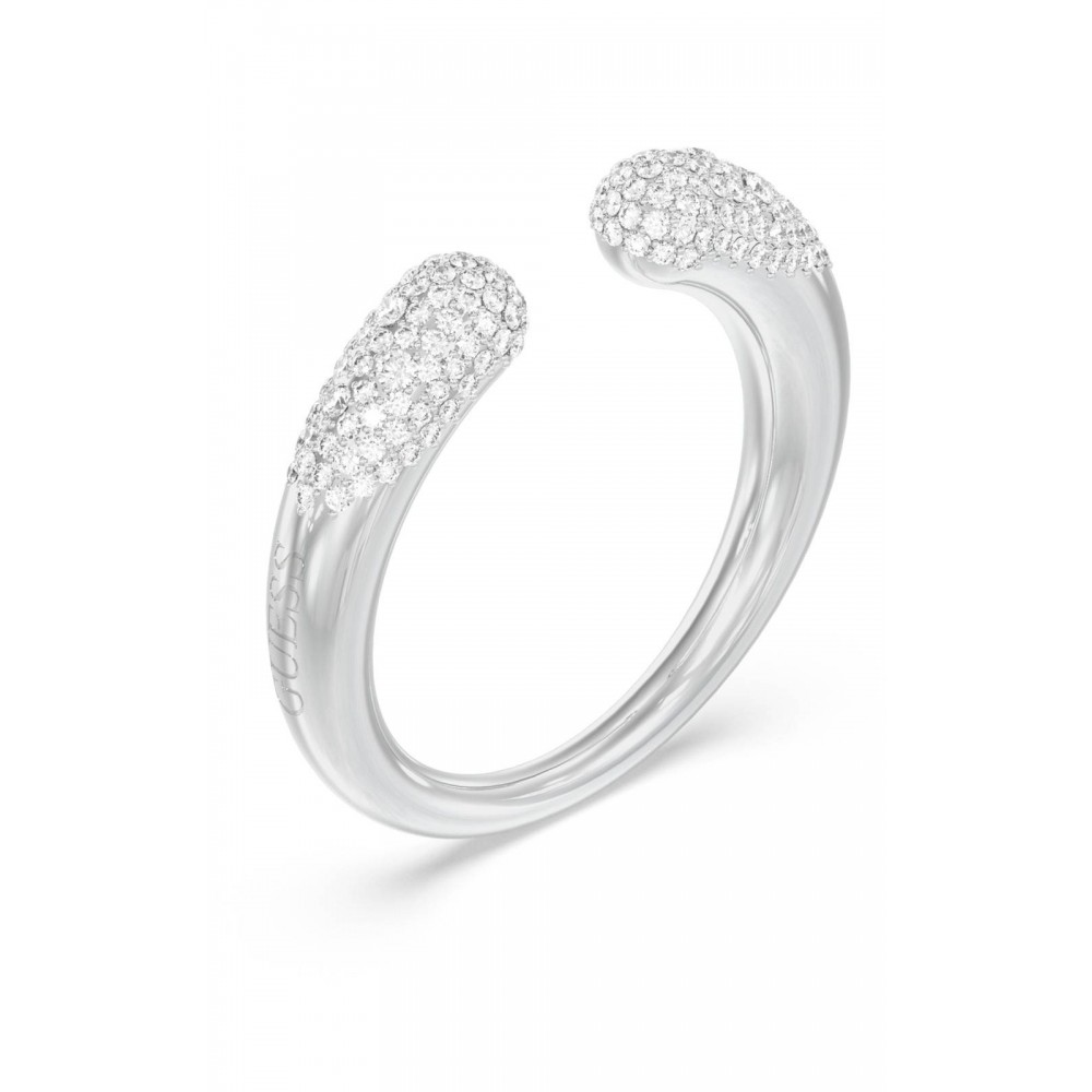 GUESS STEEL MOON DROPS Δαχτυλίδι Ασημί Με Πέτρες JUBR06256JWRH54