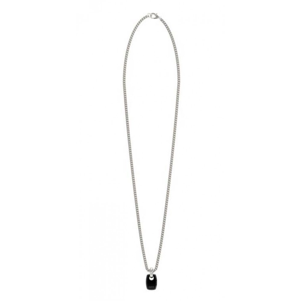 Guess Ανδρικό Κολιέ STEEL POSEIDON  Ασημί Ανοξείδωτο Ατσάλι JUMN05040JWSTBKT/U