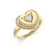 GUESS STEEL TILL MORNING Δαχτυλίδι Χρυσό Με Καρδιά Με Πέτρες JUBR05552JWYG-No.54