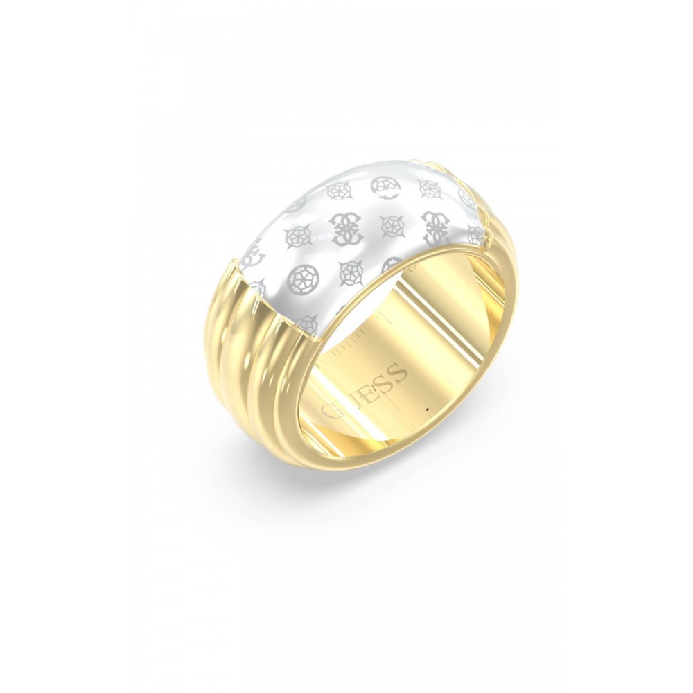 GUESS STEEL VIVA SOLEIL Δαχτυλίδι Δίχρωμο Ατσάλι JUBR06168JWYGWH54