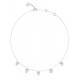 GUESS STEEL BY YOUR SIDE Κολιέ Ασημένιο Καρδιές JUBN06081JWRHT/U