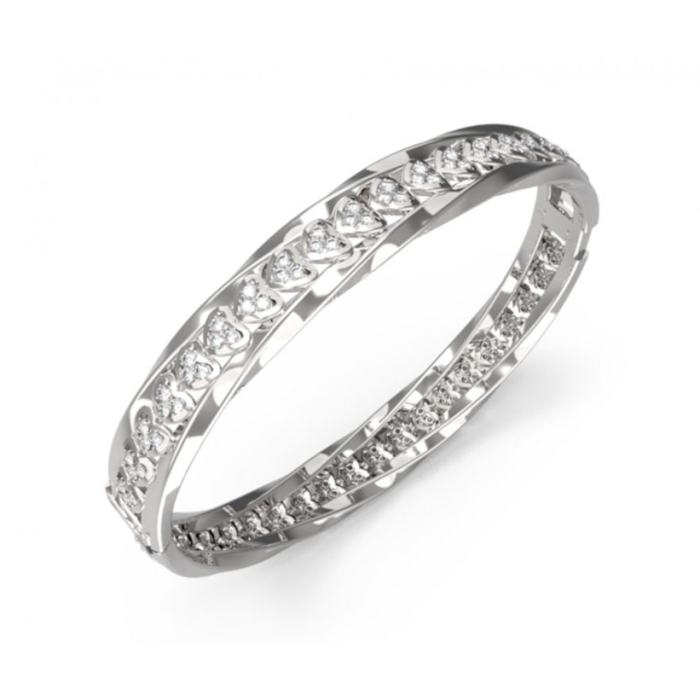 GUESS STEEL MON AMOUR Βραχιόλι Ασημί Ατσάλι με πέτρες JUBB04601JWRHL 