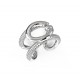 GUESS δαχτυλίδι STEEL OH MY G Ασημί Με Πέτρες JUBR04522JWRH