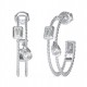 GUESS STEEL 4G LIGHT Κρίκοι Ασημένιοι Με Πέτρες JUBE05245JWRHT/U