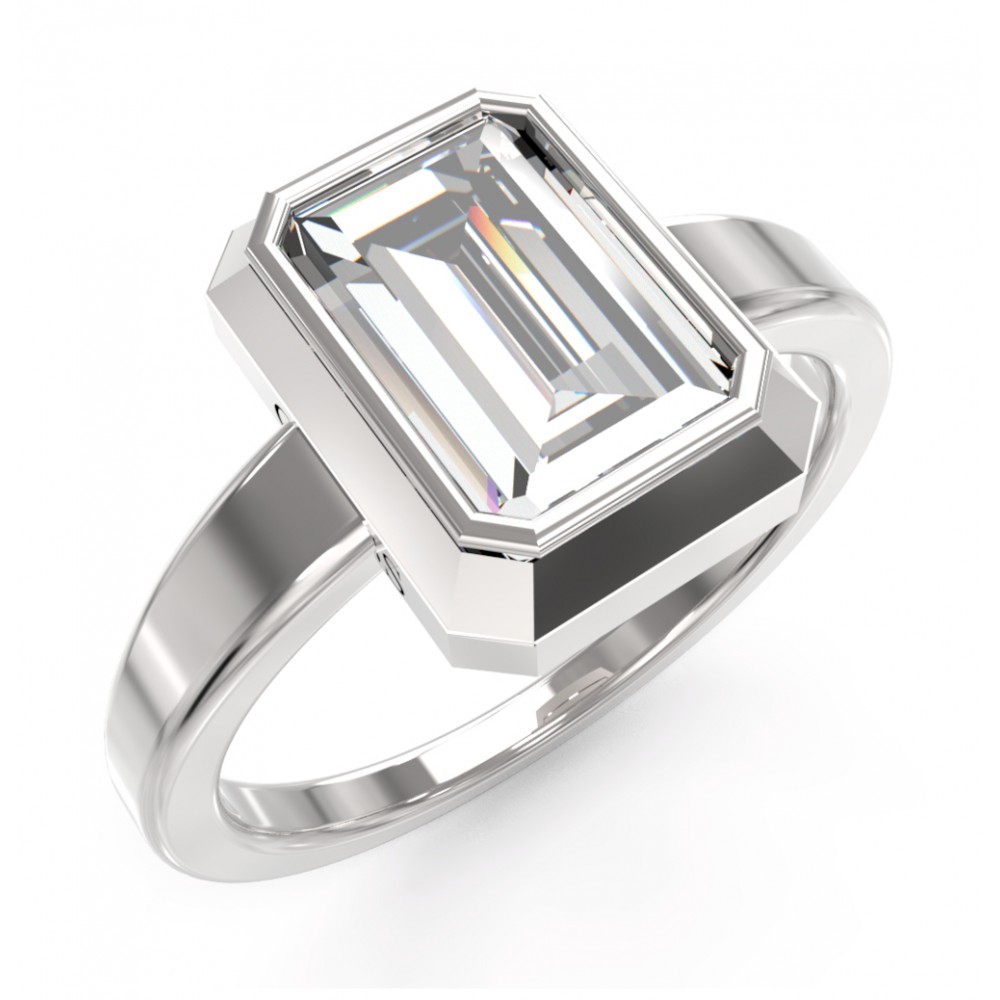 GUESS STEEL 4G LIGHT Δαχτυλίδι Ασημένιο Με Σχέδιο Οκτάγωνο Με Πέτρα JUBR05251JWRH-No.58