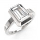 GUESS STEEL 4G LIGHT Δαχτυλίδι Ασημένιο Με Σχέδιο Οκτάγωνο Με Πέτρα JUBR05251JWRH-No.58