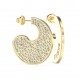 GUESS STEEL BLOOMING SUMMER Σκουλαρίκια Χρυσά Με Πέτρες Και Λογότυπο JUBE05229JWYGT/U