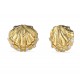 GUESS STEEL SEASHELL  Σκουλαρίκια Χρυσά Κοχύλια Με Πέτρες Και Λογότυπο JUBE05136JWYGT/U