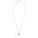 GUESS STEEL VINTAGE GUESS Κολιέ Χρυσό Με Αρκουδάκι Με Γαλάζιες Πέτρες JUBN05139JWYGLST/U