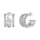 GUESS STEEL 4 LOVE JUBE05036JWRHT/U Σκουλαρίκια Ασημένια Με Σχέδιο Και Πέτρες JUBE05036JWRHT/U