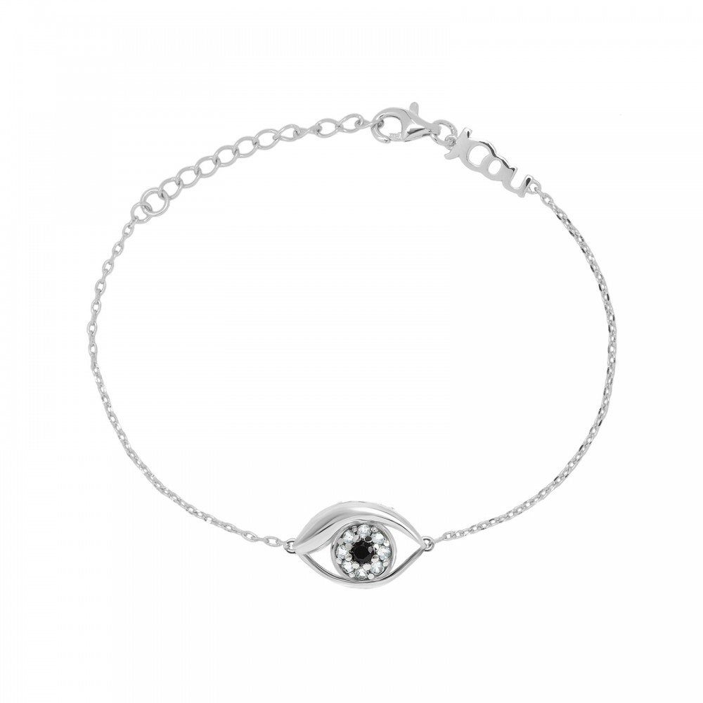 JCOU EYE CHARM BRACELET 925° SILVER Ασήμι 925 JW602S JCOU EYE CHARM BRACELET 925° SILVER Ασήμι 925 JW602S