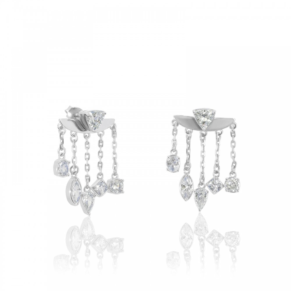 JCOU MULTI STONE Γυναικείο Σκουλαρίκια Ασήμι 925 JW909S4-03