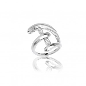 JCOU HUG Γυναικείο Δαχτυλίδι Επίχρυσο Ασήμι 925 Size 52 JW910S0-02S