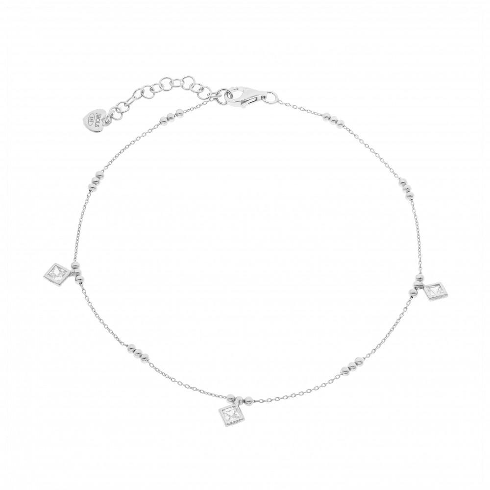 JOOLS Βραχιόλι Ποδιού με Λευκά Ζιργκόν Ασήμι 925 D938FCAVRH