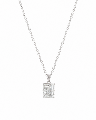 JOOLS Κολιέ Λευκά Κρύσταλλα Ασήμι 925 JD25325-2RH