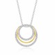 JOOLS Κολιέ Λευκά Κρύσταλλα Δίχρωμο Ασήμι 925 JPY18590L-YW