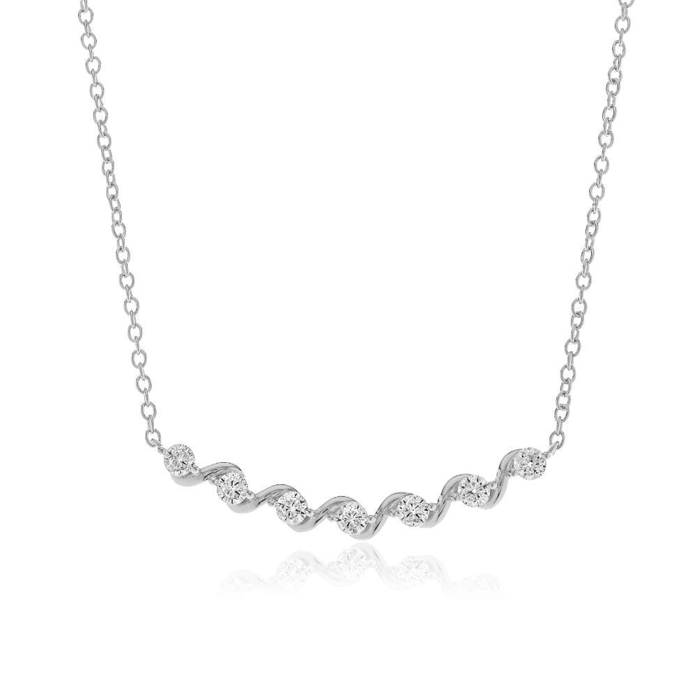JOOLS Κολιέ Λευκά Κρύσταλλα Ασήμι 925 JNY18924L-W