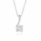 JOOLS Κολιέ Μονόπετρο Λευκό Ζιργκόν Ασήμι 925 JPY18888L-W