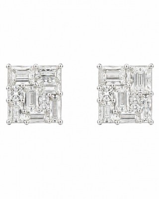JOOLS Σκουλαρίκια μονόπετρα Ασήμι 925 JD25373-2RH