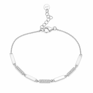 JOOLS Βραχιόλι Λευκά κρύσταλλα Ασήμι 925 JD29960-7RH
