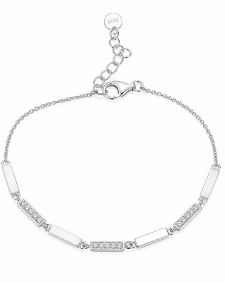 JOOLS Βραχιόλι Λευκά κρύσταλλα Ασήμι 925 JD29960-7RH