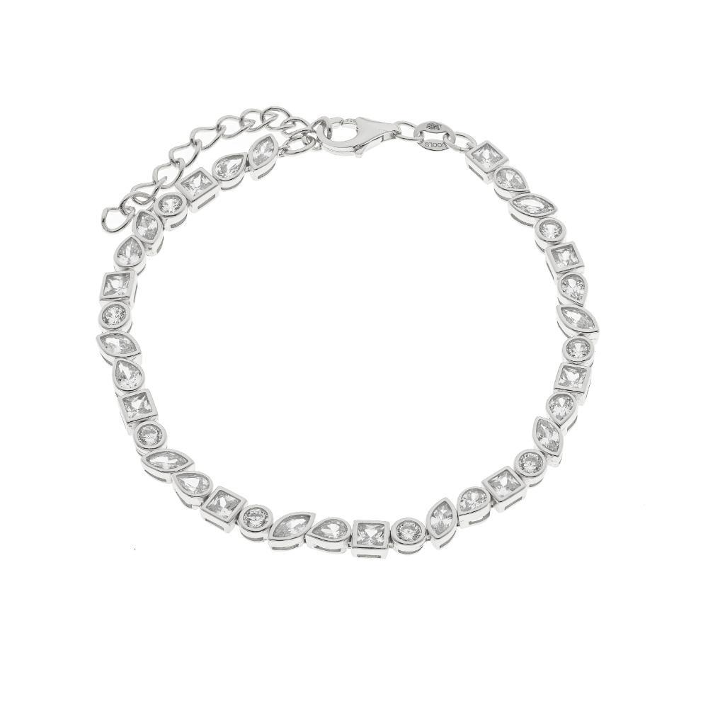 JOOLS Βραχιόλι Τennis Ριβιερα Λευκά κρύσταλλα Ασήμι 925 HC51611.1