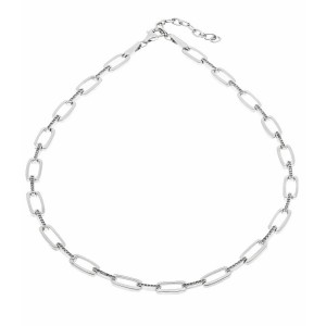 JOOLS Κολιέ Link Chain με Λευκά ζιργκόν Ασήμι 925 RTN270