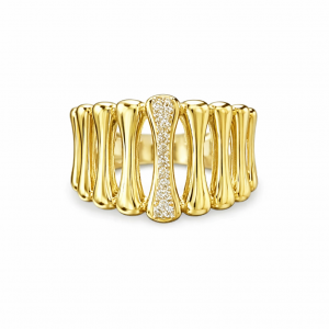 JOOLS Δαχτυλίδι Λευκά Ζιργκόν Επίχρυσο Ασήμι 925 JRY19404L-G