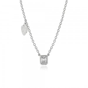 JOOLS Κολιέ Ασήμι 925 Λευκό Κρύσταλλο DSN6944-A.2