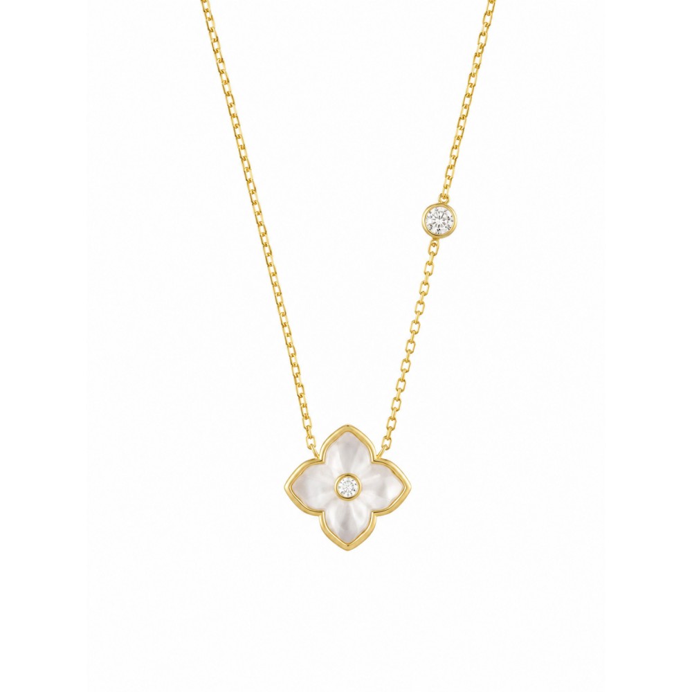JOOLS Κολιέ Clover Φίλντισι Επίχρυσο Ασήμι 925 BS05615N.2