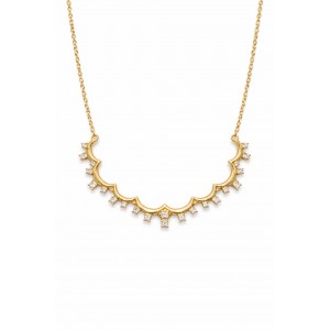 JOOLS Κολιέ Λευκά Ζιργκόν Επίχρυσο Ασήμι 925 MN14001BA JOOLS Κολιέ Λευκά Ζιργκόν Επίχρυσο Ασήμι 925 MN14001BA