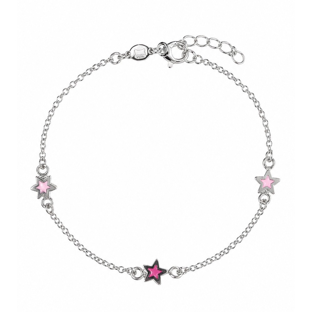 JOOLS Βραχιόλι με Αστέρια Ασήμι 925 SM1379PINK