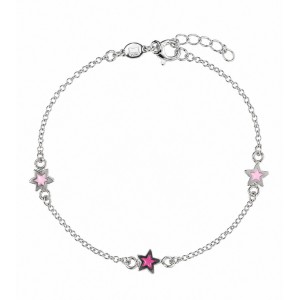 JOOLS Βραχιόλι με Αστέρια Ασήμι 925 SM1379PINK
