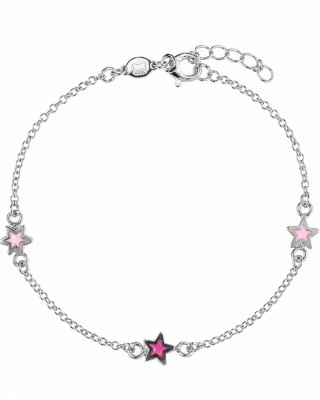 JOOLS Βραχιόλι με Αστέρια Ασήμι 925 SM1379PINK