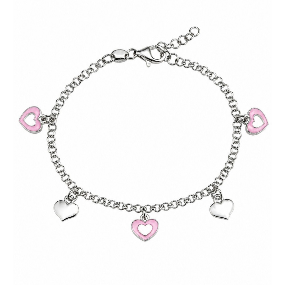 JOOLS Βραχιόλι Παιδικό με Καρδιε΄ς Ασήμι 925 SM1121