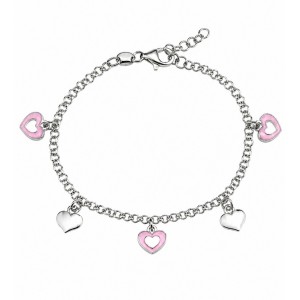 JOOLS Βραχιόλι Παιδικό με Καρδιε΄ς Ασήμι 925 SM1121