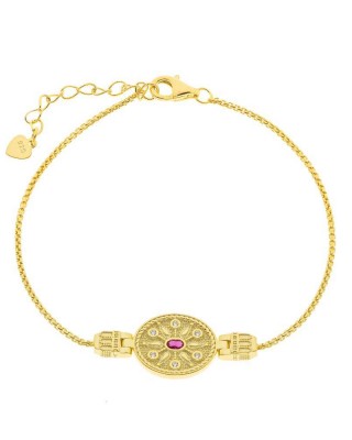JOOLS Βραχιόλι Βυζαντινό Επίχρυσο Ασήμι 925 GR7ST005